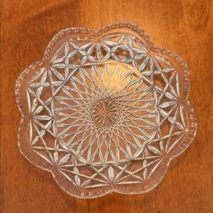 Clear Glass Decorative Plate avon